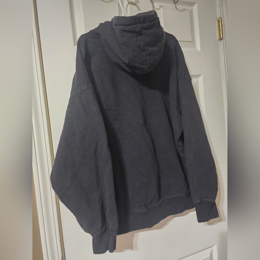 Brandy Melville Oversized Electric Motors 72 Heavyweight Hoodie, Faded Gray, EUC - Picture 8 of 10